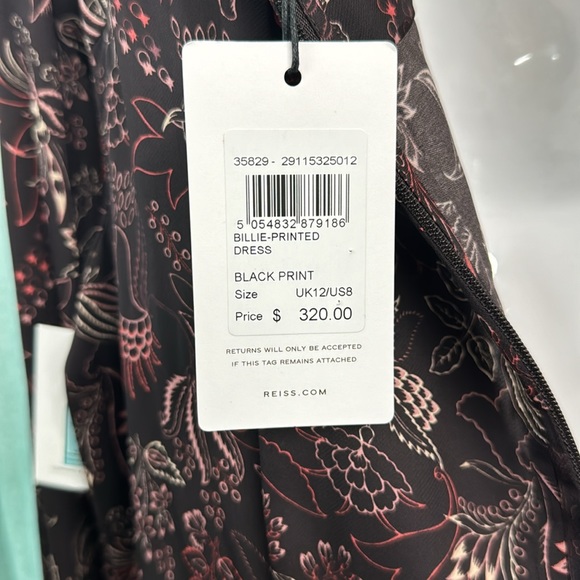 Reiss Billie-printed dress size 8 - Picture 10 of 10
